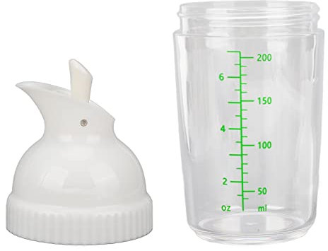 Salatsoßen Dressingshaker 200 ml,Good Grips Salatdressing-Behälter mit Deckel,Salatdressing Shaker Behälter,Condiment Flaschen Salatsoßen Shaker für Mischen Saucen (Weiß)