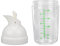 Salad Dressing Shaker 200ml，Good Grips Salad Dressing Container with Lid，Dressing Mixer Shaker Bottle for Kitchen (White)