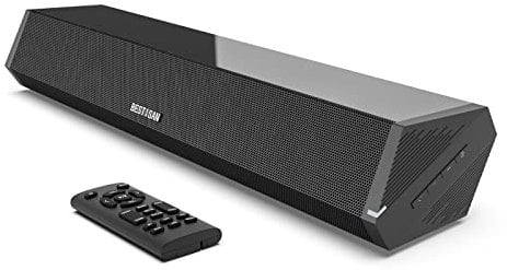BYL SE07 16'/50W Small Soundbar for TV, 2 Drivers with Depths Sound Enhanced/DSP/Bass+/3EQ, Surround Sound Speakers, HDMI ARC/CEC, Optical/BT