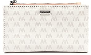 MISAKO Monogram Kleine Geldbörse mit Monogramm-Druck Damen - Monogram Rosa 9 X 16 X 2 cm
