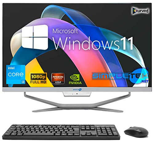SIMPLETEK - PC All in One 24 Curvo FHD Prozessor Core i3 10°Gen 16GB RAM SSD 960GB | Grafikkarte nVidia GTX 1650 4GB GDDR6