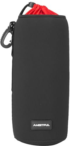 AMBITFUL 115 x 280 mm / 4.52 x 11.02 inch XL Size Lens Pouch Compatible with Canon, Nikon, Sony, Pentax X Large Camera Lens Case Bag Thick Protective Neoprene Pouch Soft Plush for DSLR Lens (LP-28,