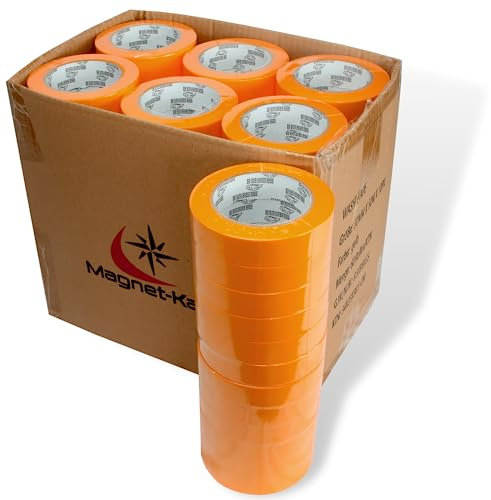 [20 Rollen] KrokTape Malerkrepp 25mm x 50m Malerband Gold Kreppband - Goldband Maler Klebeband Für Scharfe Kanten - Abdeckband für Malerarbeiten und Auto Lackierung