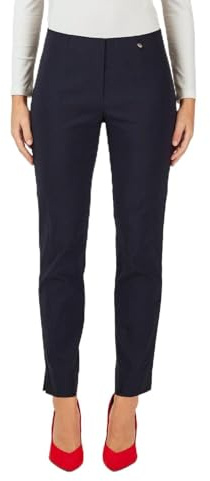 Robell Style Marie - Kurzgröße - Stoffhose Damen high Waist - Damenhose Power Stretch - Bengaline Stoff Hose mit Schlitz am Saum - Bitte eine Größe Kleiner bestellen