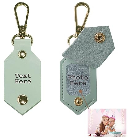 Porte-Clés Photo En Cuir Personnalisés, Porte-Clés Personnalisé Avec Phot, Porte Clef Personnalisables, Idee Cadeau Pour Couple, Homme, Papa, Parrain, Anniversaire