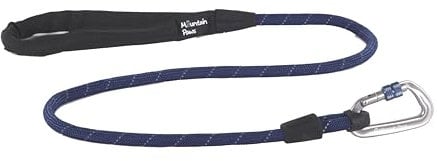 Mountain Paws Rope Karabiner Dog Lead | Reflective Lead With Padded Neoprene Handle, 1.2 Metres
