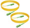 YACSEJAO 2PCS SC/APC to SC/APC Fiber Optic Patch Cable OS2 Simplex Single Mode Jumper Optical Patch Cord for Residential Fiber Networks, 2M/6.5FT