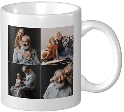 Custom Photo Cup with Picture Logo Text Print, Design Coffee Mug 11 oz for Business Office Work, Personalised Gifts for Women Men Boyfriend Girlfriend Valentine's Mother's Day Anniversary Birthday