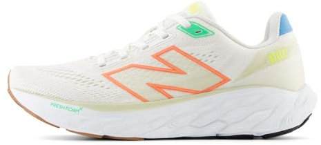 New Balance Women's W880v14 Running Shoe, Sea Salt/Gulf Red, 38 EU