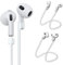 rootful.® 2X AirPods Halteband [ZUVERLÄSSIG] Halterung für Sport, Reisen UVM. - Anti-Verlust Zubehör - Straps aus weichem Silikon kompatibel mit Generation 1, 2, 3, 4 AirPods Pro 1,2