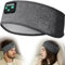 Perytong Sleep Headband - Bluetooth Sleeping Headphones for Side Sleepers - Comfortable Headband with Thin Speaker Microphone Gift Ideas for Women & Men