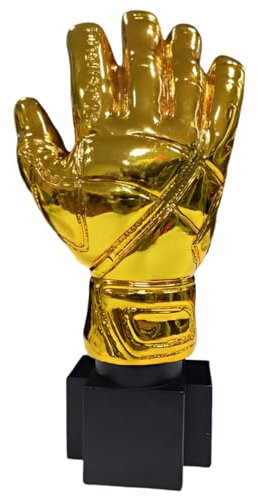 YYDSTES Resina Calcio Guanto d'oro Trofeo Galvanotecnica Calcio d'oro Miglior Portiere Premi Trofei Fan Ufficio Decorazioni per la Casa Ornamenti Regali Creativi,d'oro