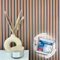 WALLCOVER Tapete inkl. Kleister Rot Vliestapete Streifen Schwarz - Terrakotta Paneele Skandinavischer Stil Wandpaneele Modern Lamelle Made in Germany