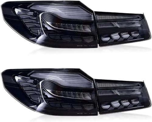 Auto Rücklicht Multifunktion Heckleuchten für BMW 5 Series G30 G38 2018-2021 Schlussleuchte Montage Hintere Bremsleuchte Äußeres Rücklicht Zubehör,Smoke Cover