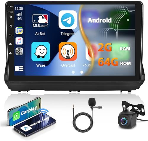 Inefala 2+64GB Android 15 Autoradio pour Renault Sandero 2019-2024, Wireless Carplay Android Auto, 10 Pouces écran Tactile Poste Radio avec HiFi GPS WiFi RDS/FM SWC Caméra de Recul & Mic