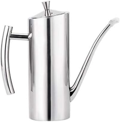 Vase à Huile d'olive en Acier Inoxydable 304 avec Tube Rond, 1 L