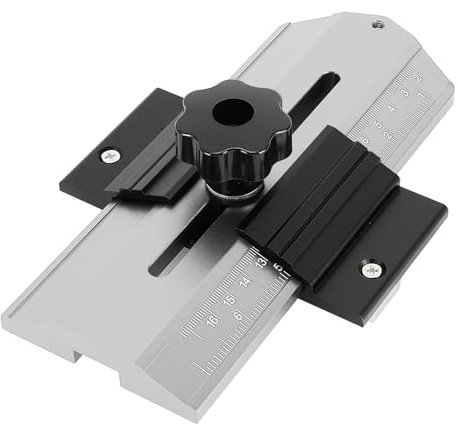 Thin Rip Jig, Table Saw Jig Guide for Repeat Narrow Strip Cuts, Stainless Steel Woodworking Tools Compatible with Table Saw Band Saw Router Table, Precise Cutting (Silver)