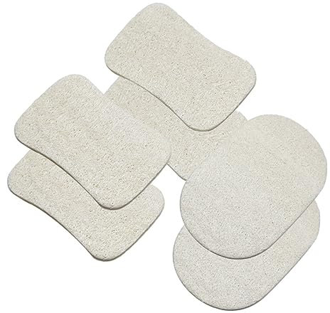 Didiseaon Cepillo para Lavar Platos De Lufa Natural 6 Unidades Antiadherente Lavaplatos Esponja Vegetal