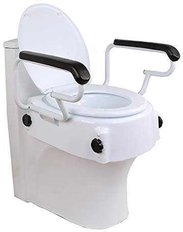 portable Raised Toilet Seat with Handles,adjustable Height Raised Toilet Seat with Lid and Arms for Elderly Disabled Bathroom Safety Seat
