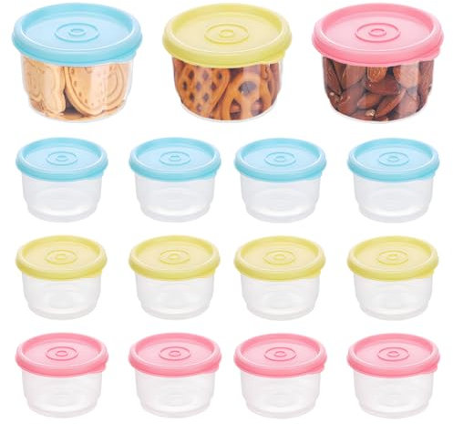 AYSYR 12 Stück Gefrierdosen PP-Material 160ml,Kleine Dosen mit Deckel Plastik Wiederverwendbar,Gefrierbehälter Dosen Versiegelt,Snack-Boxen Stapelbare,Frischhaltedosen für Mikrowellen Gefrierschrank