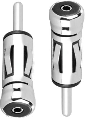 TPZORJX 2Pcs Adaptador de antena para radio de coche, Adaptador estéreo Universal para vehículo, Conector ISO a Conector DIN para Radio de Audio de vehículo(Plata)