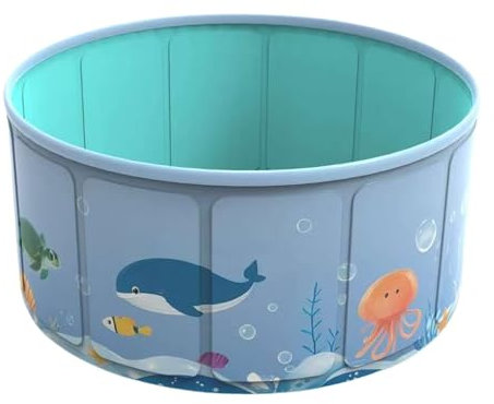 Outdoor-Schwimmbad, tragbare Haustier-Badewanne, Hinterhof-Kinderpool, 90 x 90 x 43 cm, Mehrzweck-Nutzung, verbessertes faltbares Design, perfekt für Hunde, Katzen und Kinder