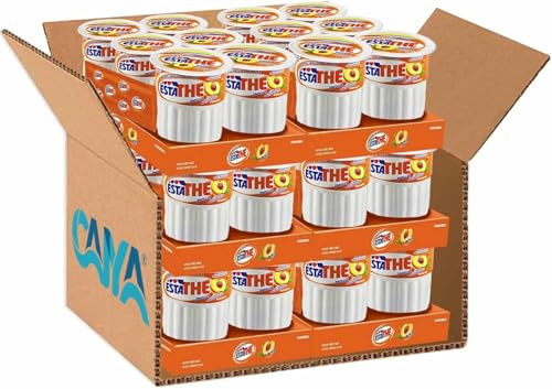 6X Thè Pesca Bevanda con Infuso Vero di Foglie di Thè a Pesca in Brick per estathe 6x200ml