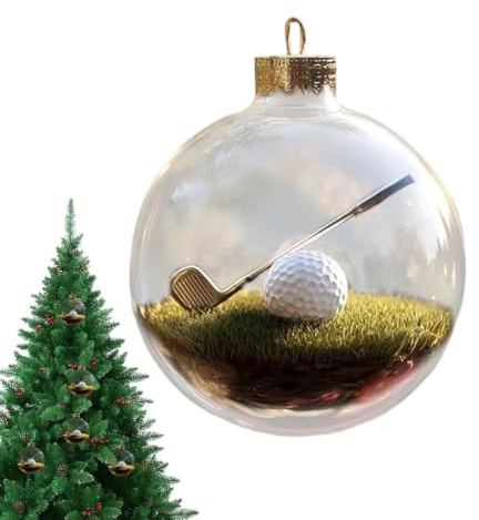 Golf-Kristallglas-Ornament-Set, Fußball-Ornamente Für Weihnachten | Baums, Sportglas, Klarer Weihnachtskugeln-baums, Hängende Weihnachtsverzierung