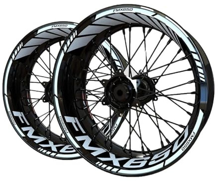 Felgen Aufkleber Reflektierende Felgenaufkleber Für FMX650 FMX 650, Wasserfeste Felgenstreifen-Aufkleber Für Die Nabe Motorrad Dekor Felgenaufkleber(Farbe 3)