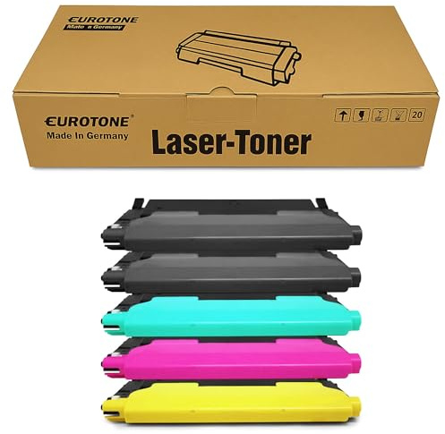 Eurotone Toner 5X kompatibel für Samsung CLP320 CLP325 ersetzt CLT-4072S P4072C 25% mehr Leistung