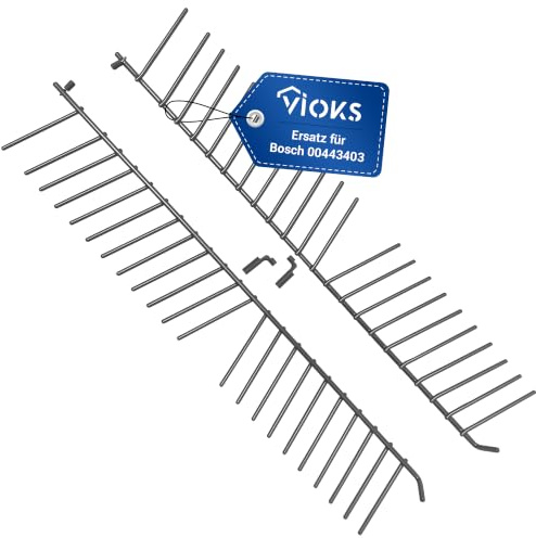 VIOKS Unterkorbeinsätze für Teller Geschirrspüler Ersatz für Bosch 00443403 | Tellerhalter Korbeinsatz, Ersatz für Küppersbusch 435234, 2 x 22 Stacheln Klappbar, für Unterkorb Geschirrkorb Spülmaschine