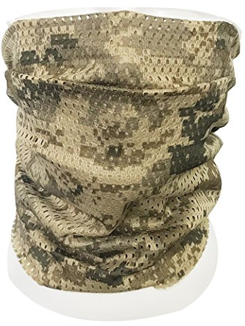 QMFIVE Taktischer Tarnungs-Schal, Unisex Mehrzweckmilitärstirnband-Art-Kopf-Verpackungs-Gesichts-Ineinander greifen-Halstuch für Kampf, Jagd, Klettern, Wandern, Radfahren im Freienaktivität