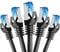 BIGtec - 5 Stück - 15m CAT.7 Gigabit Patchkabel Netzwerkkabel schwarz Kupferkabel Patch Ethernt LAN DSL Kabel CAT7 (RJ45, Cat 7, S/FTP PIMF) 15,00m