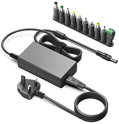 KFD 24V 3A Universal Charger AC 100-240V to DC 24 Volt Adapter Multi plugs 5.5x2.5mm 3.5x1.35mm 4.0x1.7mm 5.5x3.0mm 6.5x4.4mm Converter Transformer Power Supply for LED Strip Routers Printers