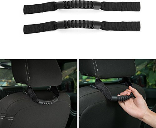 Beside_Auto Haltegriff für Rücksitze, Schwarz, 2 Stück