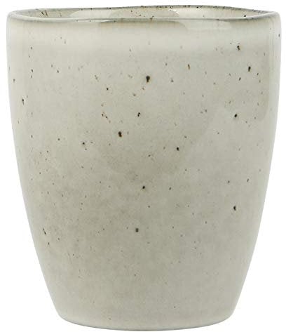 Ib Laursen Tasse Kaffeetasse Kaffeebecher Becher ohne Henkel Sand Dunes Höhe: 9 cm, Durchmesser: 8 cm Steingut creme beige