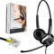 GEQUDIO Headset für GX- und GZ-Serie kompatibel für GX5+ GX7+ GZ-2 GZ-6 GZ-8, Poly/Polycom und Gigaset-RJ Telefon - inklusive RJ Kabel - Kopfhörer & Mikrofon mit Ersatz Polster - 80g leicht (2-Ohr)