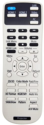 Leankle Mando a Distancia 1602805 para Epson Proyectores EH-TW5100, EH-TW5200, H561A, H561B, H561C, H562A, H562B, Home Cinema 2000, Home Cinema 2030