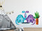 GRAZDesign Wandtattoo Kinderzimmer Junge, Zwei Dinos mit Namen, Babyzimmer personalisiert, Entfernbare Wandsticker / 88x50cm