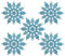 Naler 24 x Schneeflocken Weihnachten Deko für Weihnachtsbaum Glitzer Weihnachtsbaumschmuck, Türkis