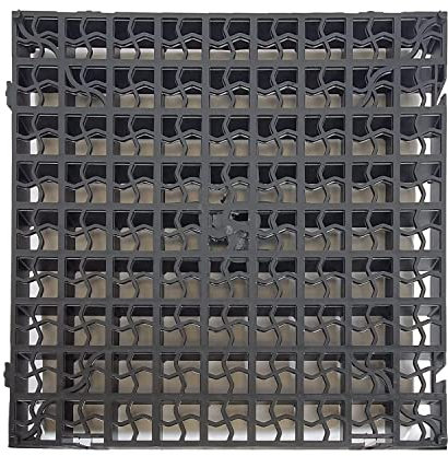 20 x Black Plastic Paving Driveway Grids Gravel Grid Base Turf Grass Grid Lawn Path Paver Deck Gravel Protector Drainage Mat Car Park Shed Mats (5 Square Meter)