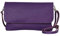 AmbraModa GLX11 - Crossbodytas, Clutch, telefoontas van echt leer met afneembaar en verstelbare schouderriem, passend voor mobiele telefoons en tablets tot 7 inch (Violett)