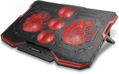 Enhance Cryogen 2 Laptop Cooling Pad (Red) - Upto 17 Screen Size Notebook, Gaming Console Support - 5 Fan(s) - 523.6 gal/min - Red