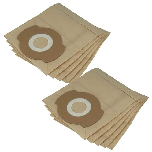 vhbw 10x Staubsaugerbeutel Ersatz für Bosch 2609256F34 für Staubsauger - Papier, 18.1cm x 15,2cm, braun