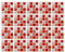 DLBX 20 Stück 15 x 15cm Mosaik Fliesenaufkleber Wandfliese Aufkleber für Fliesen für Bad und Küche Deko Fliesenfolie Selbstklebende Fliesenaufkleber (Rote Mischung)