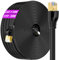 Cable Ethernet 30m, Cat 7 Blindé Cable Rj45 30 Mètres Haut Débit Fibre Cable Réseau Plat 10Gbps 600MHz Câble Internet très Long Gigabit Cable Lan Noir Câble Patch pour Routeur Modem