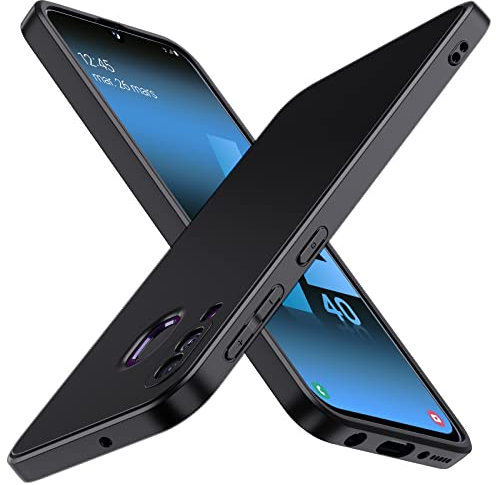 iVoler Cover in Silicone per Samsung Galaxy A40 con Protezione della Fotocamera, Ultra Sottile Custodia in TPU Morbida Anti-Graffio Antiurto Protettiva Case, Nero