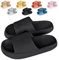 Cozislides Original Cosify Wolken Slipper Cloudyzz Schlappen Super Weiche Airfloppy Hausschuhe Rutschfeste Pantoletten Unisex Badelatschen Offener Zehentranner Sommer Flip Flops black 40/41