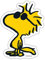 Spreadshirt Peanuts Woodstock Sonnenbrille Cool Sticker, max. 10 x 10 cm, 10 x 10 cm, Mattweiß