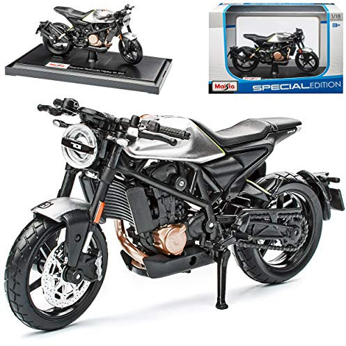 alles-meine.de GmbH Husvqarna Vitpilen 701 Silber Schwarz Mit Sockel 1/18 Modell Motorrad
